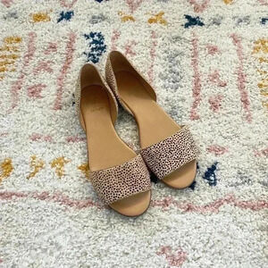 J.Crew leopard‎ printed open toe sandals